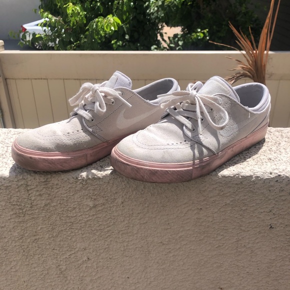 Nike SB Zoom Stefan Janoski 5Y Grey Pink Phantom Bubblegum Skate Shoes Sneakers - Picture 2 of 6